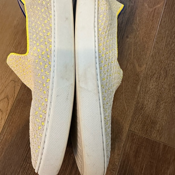 ROTHY'S The Sneaker Lemon Yellow Honeycomb RETIRED Sz 8.5 Washable Knit Slip On - Picture 7 of 10